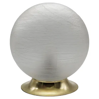 Pre-owned Venini Style Murano Glass And Brass Table Lamp, Italy 1970s In Transparent