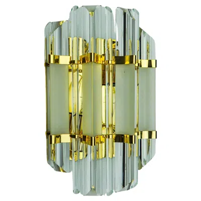 Pre-owned Venini Style Wall Light, Triedri Glass, Murano, Italy, 1970 In Sand