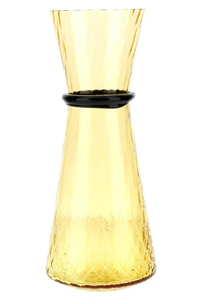 Venini 'tiara' Vase In Yellow
