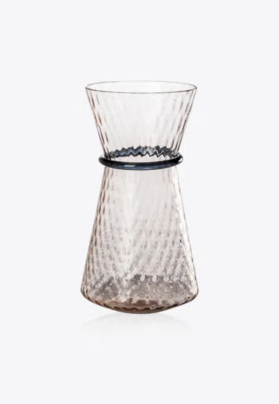 Venini Tiara Vase In Glass In Pink