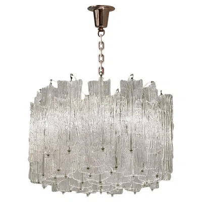 Pre-owned Venini Toni Zuccheri For  Murano Corteccia Glass Pendant, 1960s In Transparent