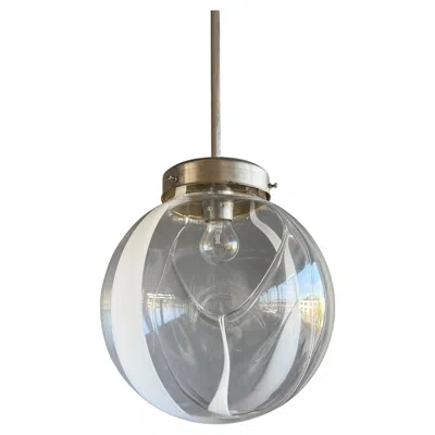 Pre-owned Venini Toni Zuccheri "membrana" Murano Glass Pendant For , Italy, Circa 1968 In Transparent