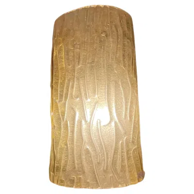 Pre-owned Venini - Toni Zuccheri - Pair Sconces - Gold Murano Glass - Italy 1950. In Brown
