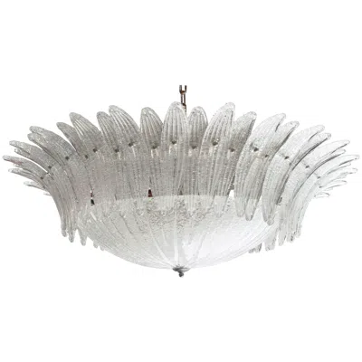 Pre-owned Venini Tropico Palmette Flush Mount By Fabio Ltd In Transparent