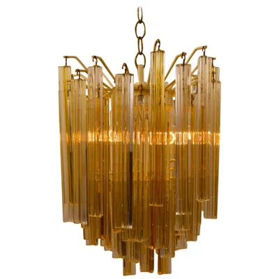 Pre-owned Venini Two-tone Chandelier In Brown