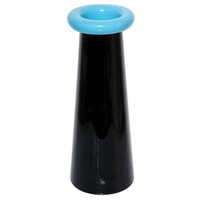 Pre-owned Venini Two-tone Tall Vase 'signed' In Black