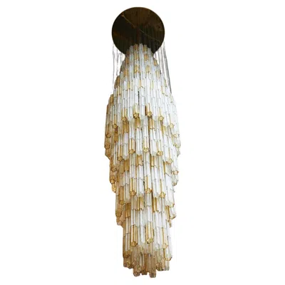 Pre-owned Venini Unique  Tronchi Chandelier In Sand
