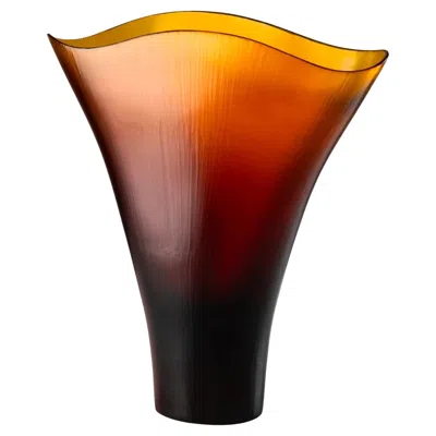 Pre-owned Venini Vase 516.13 Ambra Murano Glass Vase Design Tobia Scarpa - Damiani In Brown