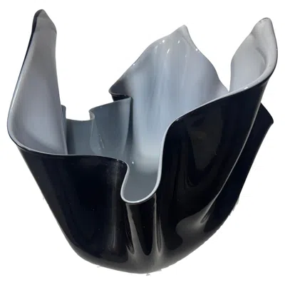 Pre-owned Venini Vase Fazzoletto By Fulvio Bianconi 1950s In Black