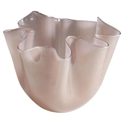 Pre-owned Venini Vase 'fazzoletto Opalino', By Fulvio Bianconi, 1950s In Brown