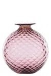 Venini Vase 'monofiori Balloton' H 20,5 Cm In Pink