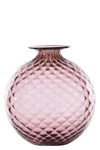 Venini Vase 'monofiori Balloton' H 20,5 Cm In Pink