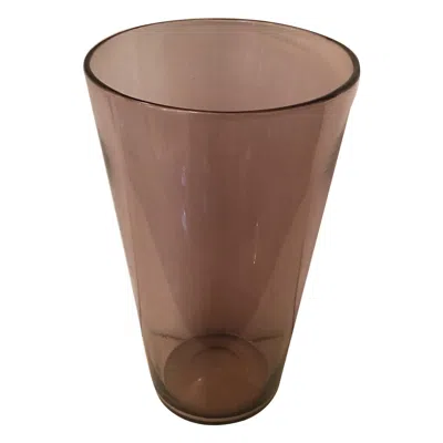 Pre-owned Venini Vase Murano Glass “flavio Poli” 1950 Italy In Brown