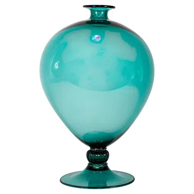 Pre-owned Venini Vase Veronese Green Murano Glass Limited Edition 188/199, Signed 1996