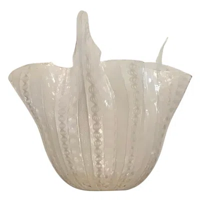Pre-owned Venini Vase Zanfirico Murano Glass 1950 Italy In Sand