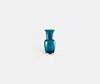 Venini Vases Blue Satin Uni In Blue Satin