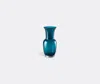 Venini Vases Blue Satin Uni In Blue Satin