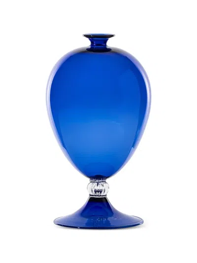 Venini Veronese Glass Vase In Blue