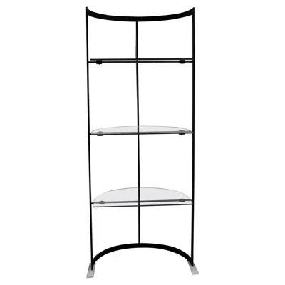 Pre-owned Venini Vetri Display Case, Steel And Glass, Minimalist, Italy, 1983 In Black