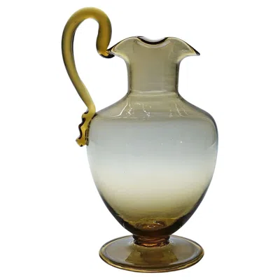 Pre-owned Venini Vetro Soffiato Glass Jug Tiziano,  Murano Ca. 1930s In Brown