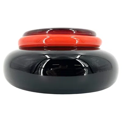 Pre-owned Venini Vide Poche Or Ashtray By Ettore Sottsass For , 1990s In Black