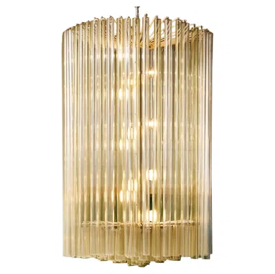 Pre-owned Venini Vintage Bi-color  Murano Glass Chandelier In Sand