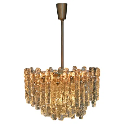 Pre-owned Venini Vintage Italian Brutalist Glass Pendant – A Modernist Delight! In Brown