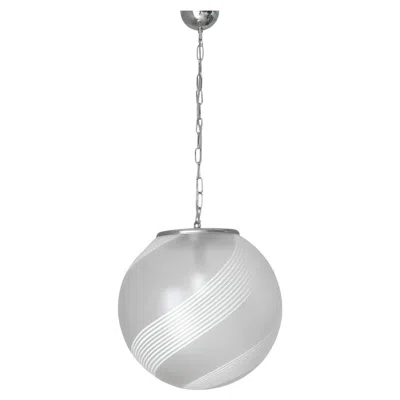 Pre-owned Venini Vintage Italian Swirl Pendant By  In Transparent