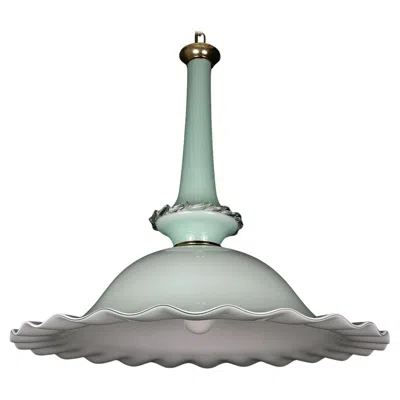 Pre-owned Venini Vintage Murano Glass Pendant Lamp, Style Of , Italy 1950s In Transparent