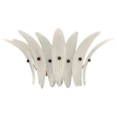 Pre-owned Venini Vintage Opalino Palmette Wall Light In Sand