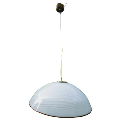 Pre-owned Venini Vortex Spiral Pendant Lamp Produced By Lag Murano. In Transparent