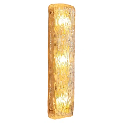 Pre-owned Venini Wall Lamp "bambu" In Murano Glass By , Italy 1970s In Orange
