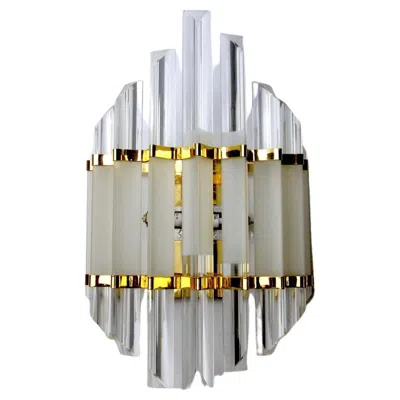 Pre-owned Venini Wall Lamp, Triedri Glass Italy, 1970 In Transparent