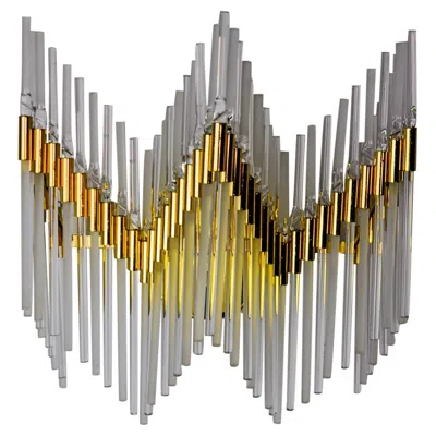 Pre-owned Venini Wall Lamp, Tubular Crystals, Italy, 1970 In Brown