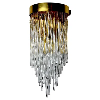 Pre-owned Venini Waterfall Wall Lamp, Murano Glass, Italy, 1960 In Brown