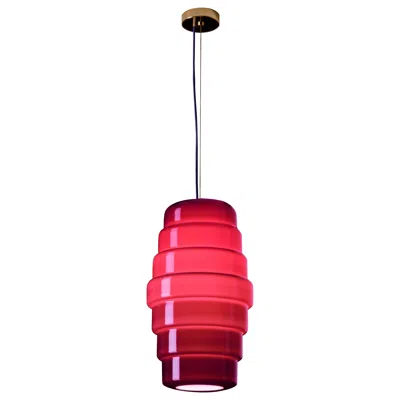 Pre-owned Venini Zoe Large Pendant Light In Violet By Doriana And Massimiliano Fuksas In Purple