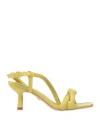 Venise Woman Sandals Yellow Size 8 Leather In Yellow
