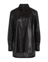 Venti Woman Shirt Dark Brown Size 6 Polyurethane, Polyester In Brown