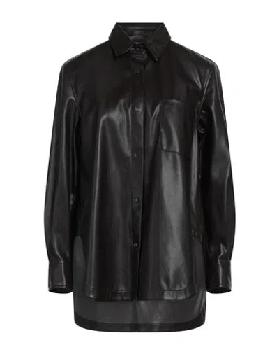 Venti Woman Shirt Dark Brown Size 6 Polyurethane, Polyester