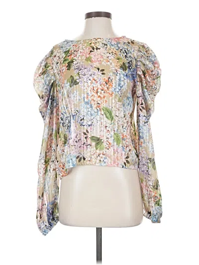 Pre-owned Venti6 3/4 Sleeve Blouse In Ivory
