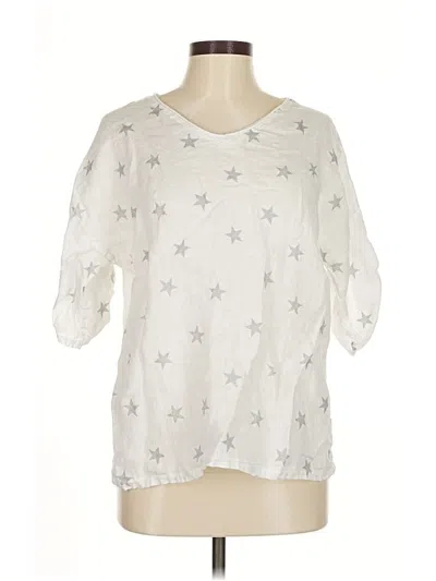 Pre-owned Venti6 3/4 Sleeve Blouse In White