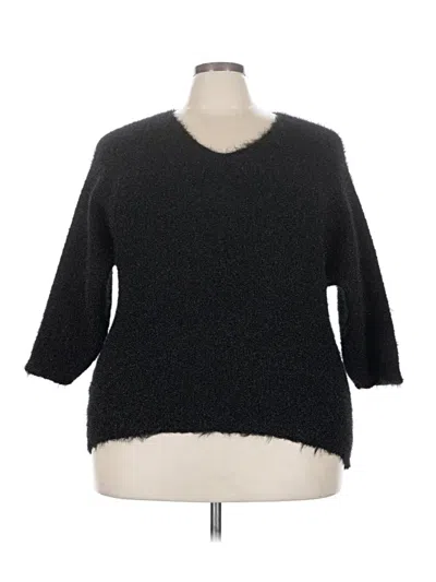 Pre-owned Venti6 3/4 Sleeve Top Black Crew Neck Tops