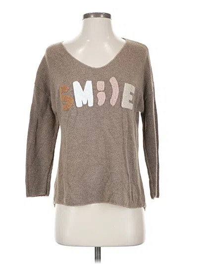 Pre-owned Venti6 3/4 Sleeve T-shirt In Brown