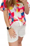 Venti6 Alex Linen Shorts In White In White