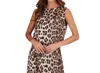 Venti6 Big Game Cheetah Print Keyhole Back Tank Top In Beige In Beige