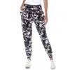 Venti6 Camo Cuffed Jogger In Black And White In Multi