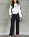 Venti6 Classic Trouser With Side Slit In Black In Black