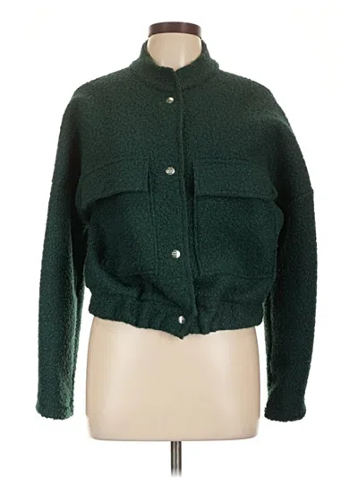 Pre-owned Venti6 Faux Fur Jacket In Green