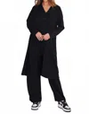 Venti6 Knit Vest, Knit Pants And Long Cardigan 3 Pc Set In Black