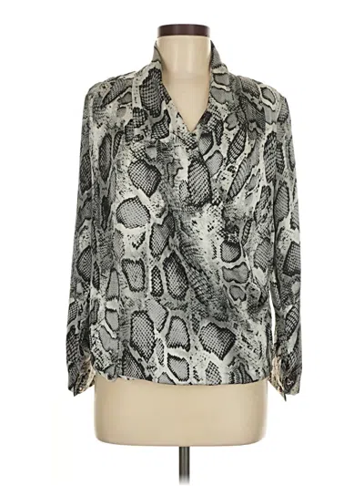 Pre-owned Venti6 Long Sleeve Blouse In Silver